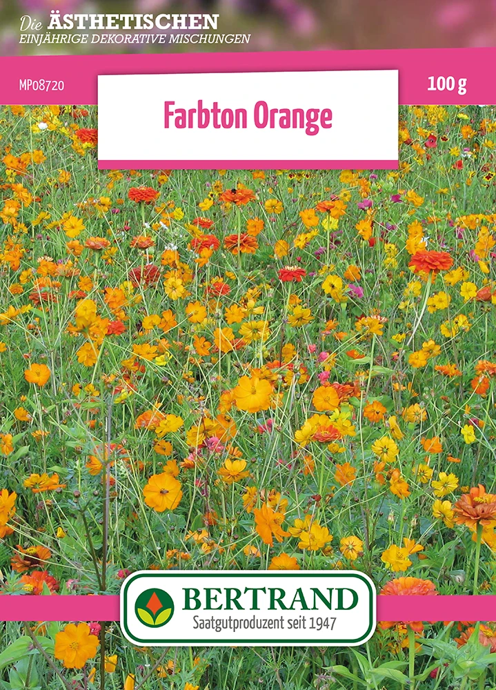 Blumenwiese Farbton Orange (100 G) | Blumensamen Von Bertrand 3 Blumenwiese Farbton Orange (100 G) | Blumensamen Von Bertrand