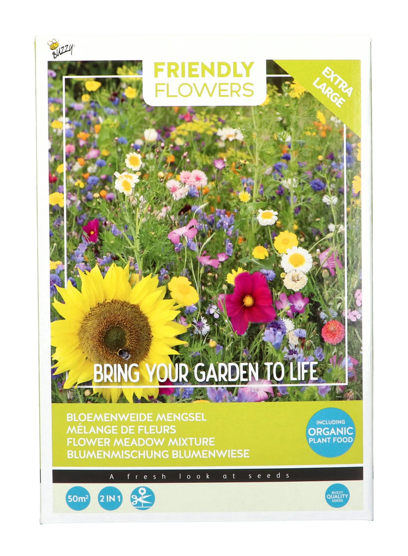Blumenwiese Mischung (50 M²) | Blumensamenmischung Von Buzzy Seeds 3 Blumenwiese Mischung (50 M²) | Blumensamenmischung Von Buzzy Seeds