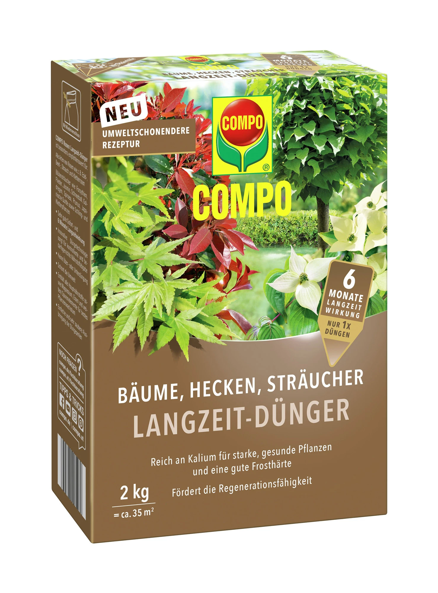 Bäume, Hecken, Sträucher Langzeit-Dünger (2 Kg) | Dünger Von COMPO 3 Bäume, Hecken, Sträucher Langzeit-Dünger (2 Kg) | Dünger Von COMPO