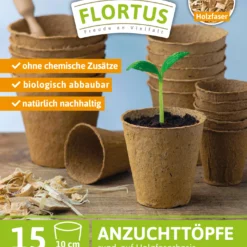 10 Cm Anzuchttopf Rund Auf Holzfaser Basis | Anzuchttöpfe Von FLORTUS -Günstiges Blattiva Geschäft 552305 10 cm Anzuchttopf rund auf Holzfaser Basis 15 Stueck 2000 0597 1